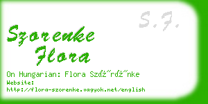 szorenke flora business card